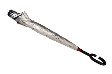 close umbrella isolated on white background