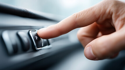 Close-up of a finger hesitating over complex, unlabeled buttons on a touchscreen