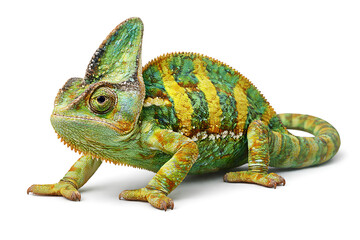 Obraz premium chameleon on a white background