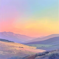 sunset in the mountains