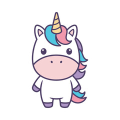 Obraz premium Cute Cartoon Unicorn Illustration