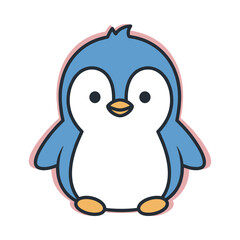 Obraz premium Cute Cartoon Penguin Illustration