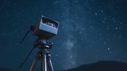Modern technology tr captures breathtaking starry night sky