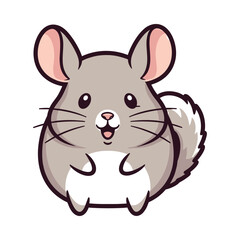 Fototapeta premium Adorable Cartoon Chinchilla Illustration