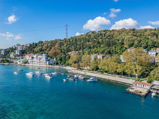 Scenic View of Tarabya and Bebek Coastline on the Bosphorus, Istanbul