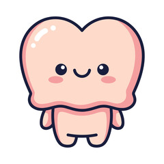 Obraz premium Cute Cartoon Tooth Character Illustration