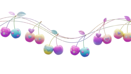 Yumekawa cherries swaying 3D loop animation