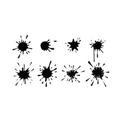 Black ink splashes. Grunge splatters. Abstract background. Grunge text banners