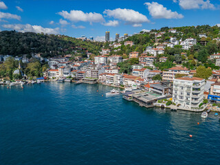 Scenic View of Tarabya and Bebek Coastline on the Bosphorus, Istanbul
