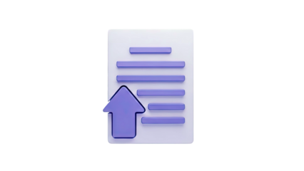 Upload Icon with Document and Arrow