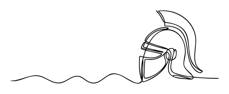 greek helmet drawing easy