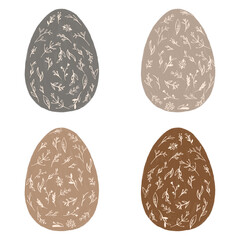 Watercolor Easter illustration featuring traditional eggs painted in soft pastel tones