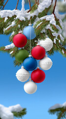 Happy New Year Greeting Card with Adorable Characters and Festive Elements.