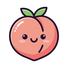 Cute Cartoon Peach Illustration