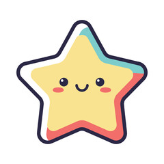 Cute Cartoon Star Character Illustration