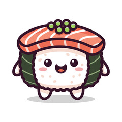 Cartoon Sushi Character Illustration