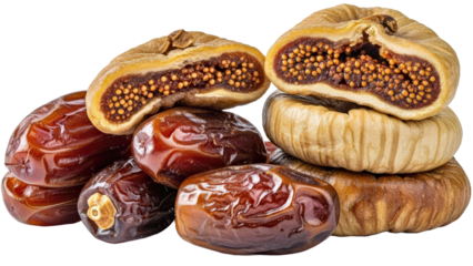 Medjool Dates Stuffed Rose Snails Barley Wheat Dough Cut Open White Background.png