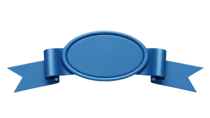 Blue Ribbon Award Badge Isolated on Transparent Background