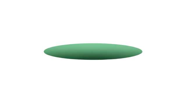 Green oval shape isolated on transparent background - Powered by Adobe