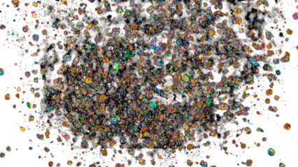 Abstract Glitter Explosion Isolated on Transparent Background