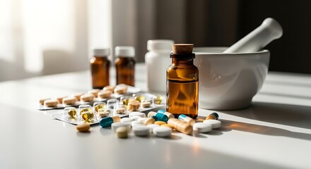 Pharmaceuticals Various Drugs Pills Capsules Medicine Pharmacy Healthcare Treatment