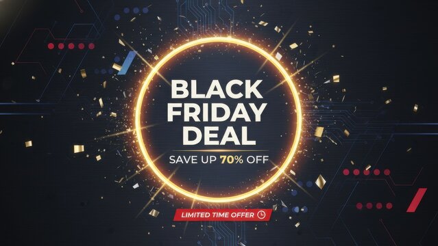 Unbeatable Black Friday savings with a limited time offer featuring a dazzling 70% discount event