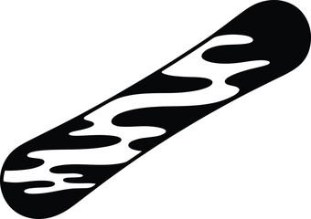 Black and white abstract shape resembling a stylized letter M