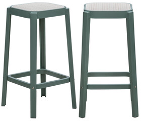 Real bar stool photographed in studio and isolated on transparent background