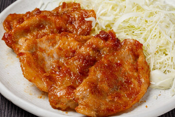 豚ロースの味噌ダレ焼き