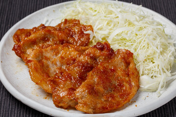 豚ロースの味噌ダレ焼き