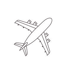 airplane plane travel traveling airport air emoji symbol sign icon vector illustration isolated flat © valvectors