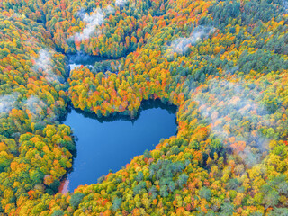 Autumn scenery in Yedig&ouml;ller, reflections and the waltz of colors in nature