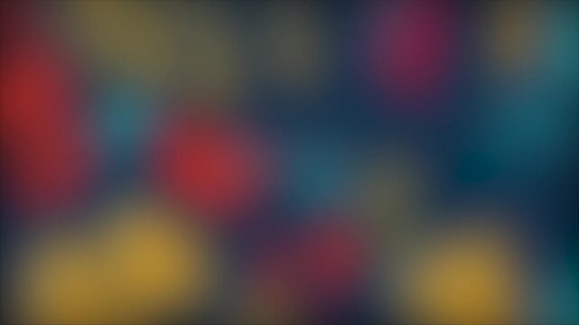 Blurry colorful background with red, blue, and yellow spots, abstract motion video footage