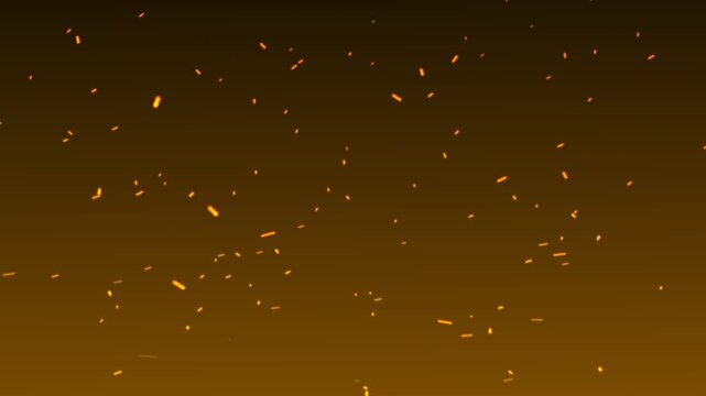 Glowing fire particles rising up with. Fire sparks flying fast with the wind. Bonfire, fire flakes background, fire ashes flow. Hot burning blaze, big flame. 4k