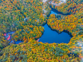 Autumn scenery in Yedig&ouml;ller, reflections and the waltz of colors in nature
