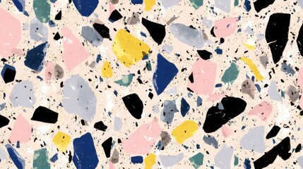 Colorful terrazzo stone pattern background