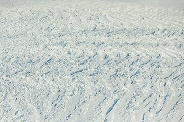 Aerial view of icy surface texture in Antarctica.