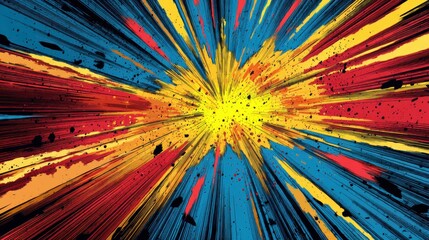 Abstract explosion burst colorful paint splash