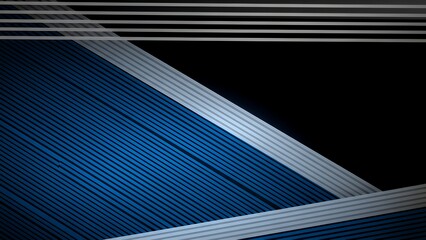 青とグレーのストライプが交差するスタイリッシュな幾何学的背景