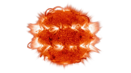 Sun flares, isolated on transparent background