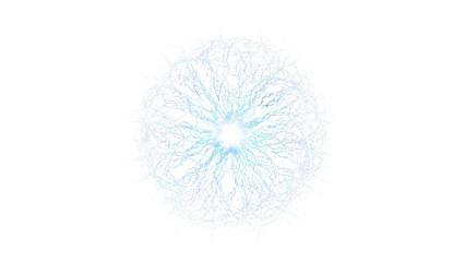 Abstract energy burst isolated on transparent background