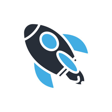 rocket lounch icons minimalist flat style design, rocket lounch Vector illustration  on white background