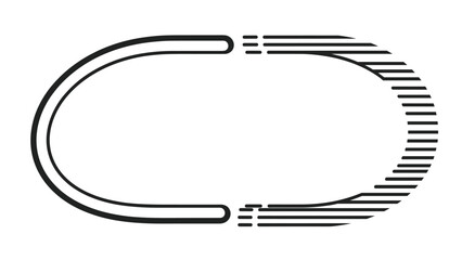 Modern and minimalist abstract logo icon featuring a stylized letter C or capsule shape made of bold and striped lines.