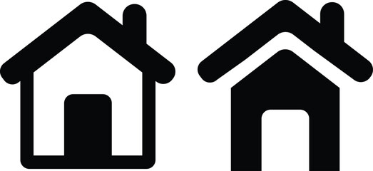 Home Vector Icon Set for Real Estate and Navigation