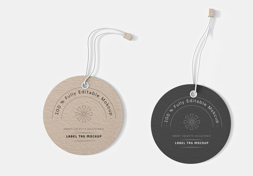 Editable Label Tag Mockup
