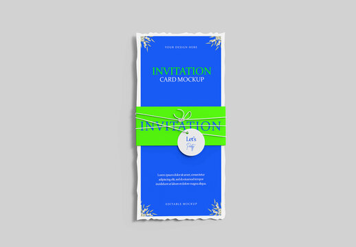 Party Invitation Card Mockup