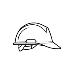 Fototapeta premium line-art-icon-of-safety-helmet