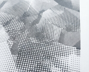 Abstract background technology pattern design with digital modern concept in grayscale geometry and dotted texture creating dynamic futuristic mood and depth Abstract technology background concept