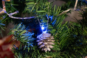 Christmas decorations during winter time