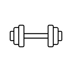 dumbbell line logo vector icon on a white background
Vector line logo icon